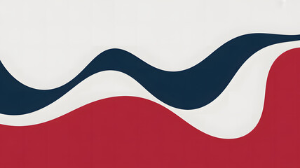 Minimalist Digital Art Composition of American Flag Waves