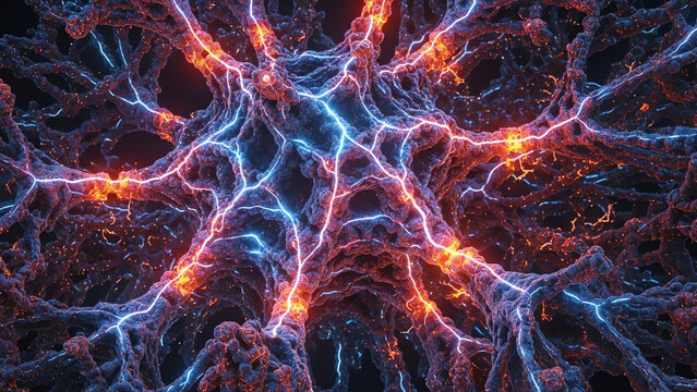 Neural Network Neurons Glow