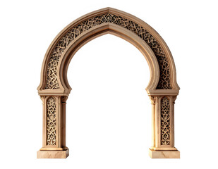 Intricate carved archway with decorative patterns.