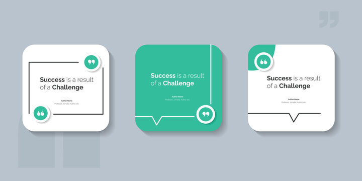 Creative Set Bubble testimonial banner, quote, infographic. Social media post template designs for quotes. Empty speech bubbles, quote bubbles and text box