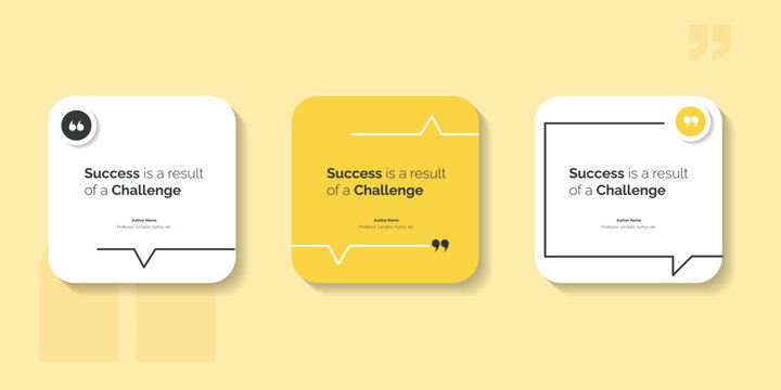 Creative Set Bubble testimonial banner, quote, infographic. Social media post template designs for quotes. Empty speech bubbles, quote bubbles and text box