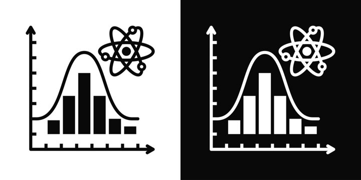 Quantum Wavefunction Icon White And Black Background Style