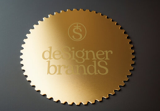 Luxury Golden Designer Branding Label Mockup PSD