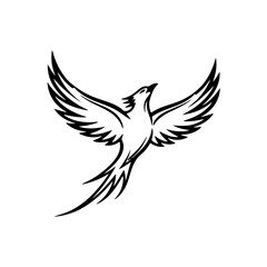 Obraz premium Stylized flying bird vector illustration