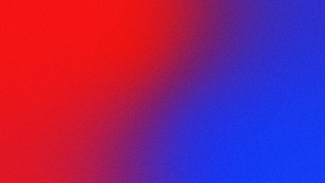 Red blue grainy gradient abstract background, Grainy gradient abstract background for web banner poster design, grain texture effect, copy space, Backdrop.