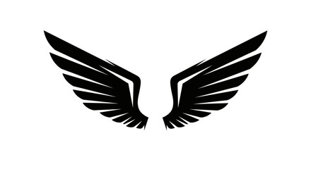 Obraz premium Black Stylized Wings Graphic Design Element.