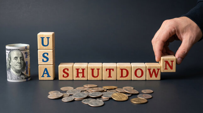 Usa shutdown government economy money finance budget law stop immigration crisis concept