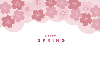 春素材　桜の背景イラスト　バナー　和風の背景