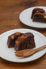 ブラウニー、チョコレート、バレンタイン、手作り、焼き菓子