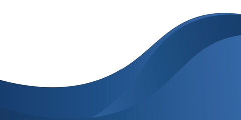 Obraz premium Abstract modern blue wavy header business banner horizontal background