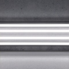 a close up of bright white leds on an industrial ceiling, showing metal fixtures, wiring details, and a modern, utilitarian design