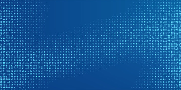 Futuristic binary code background with glowing blue digits 0 and 1, representing digital data, coding. Abstract tech backdrop for presentations, online webinar, and infographics. Vector illustration.