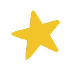 Obraz premium Abstract Gold Star with Irregular Outline Illustration