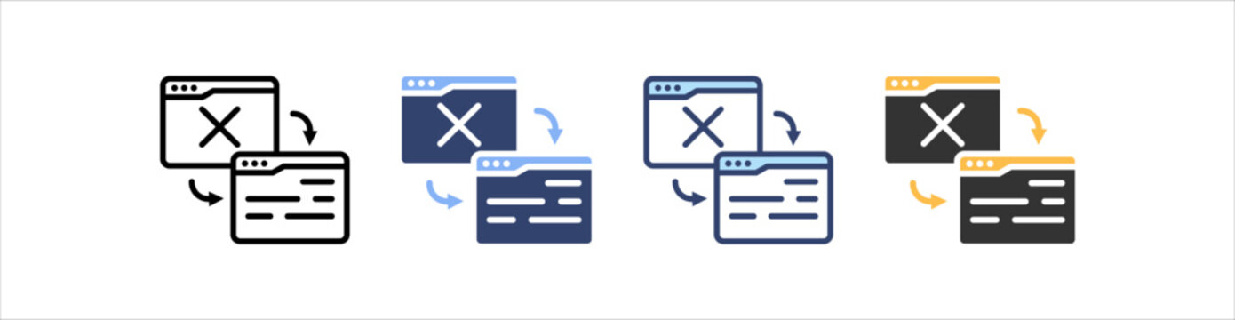 Redirect Icon Set Multiple Style Collection