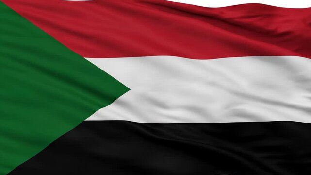 National Flag of Sudan Waving Proudly in the Wind