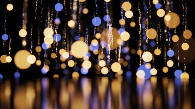 Abstract glowing lights on dark background