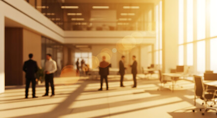 Blurred Open Office Scene in Middle Eastern Style