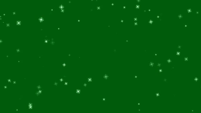Sparkling green overlay with tiny starbursts on solid background