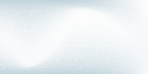 Abstract light blue blurred background horizontal panoramic web banner. Halftone corner texture. Subtle pattern. Dots gradation.