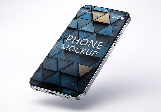 Elegant Modern Levitating Phone Screen Display Mockup