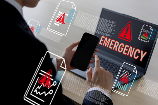 表示されるデジタル警告アラート