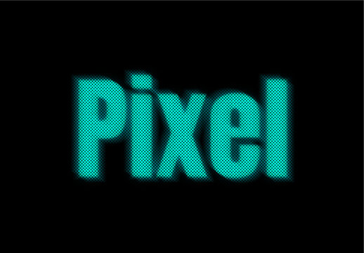 Pixelated Vintage CRT Monitor Text Effect  