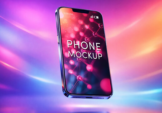 Levitating Mobile Phone Mockup
