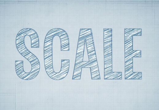 Gray Engineering Blueprint Sketch Text Effect