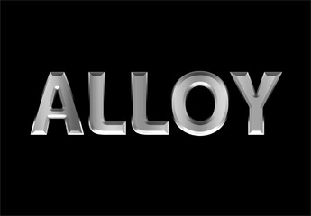 Silver Metallic Brushed Steel Text Effect