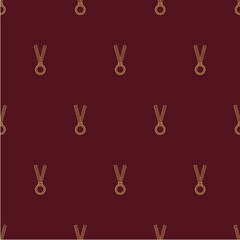 seamless pattern with gold medal on red background