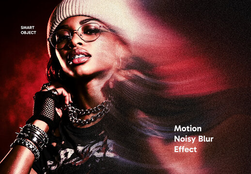 Motion Noisy Blur Photo Effect