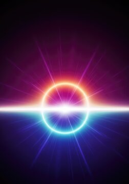 Dynamic abstract illustration of electromagnetic radiation shifting across a visible spectrum, representing energy and wave characteristics, radiation, theory, frequency