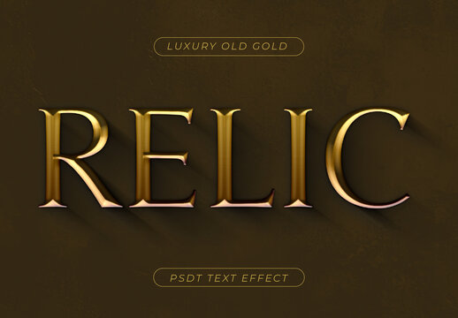 Luxury Old Gold Text Effect