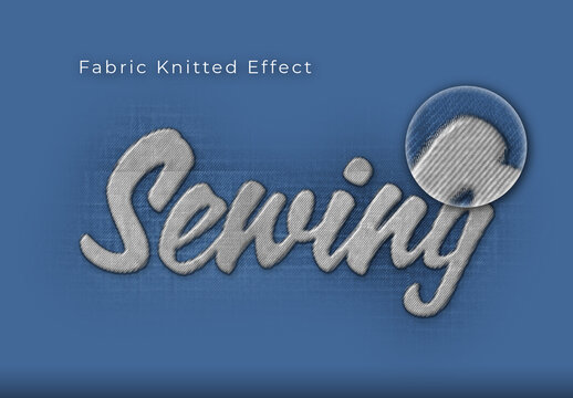 Sewing Fabric Knitted Text Effect