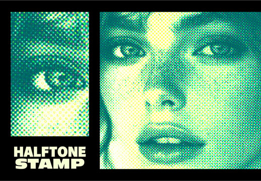 Retro Halftone Print Photo Effect