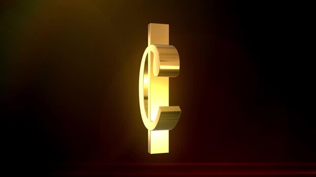 Gold currency symbols euro dollar pound sterling on dark background