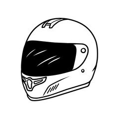 Fototapeta premium Modern Full-Face Motorcycle Helmet Safety Gear Vector