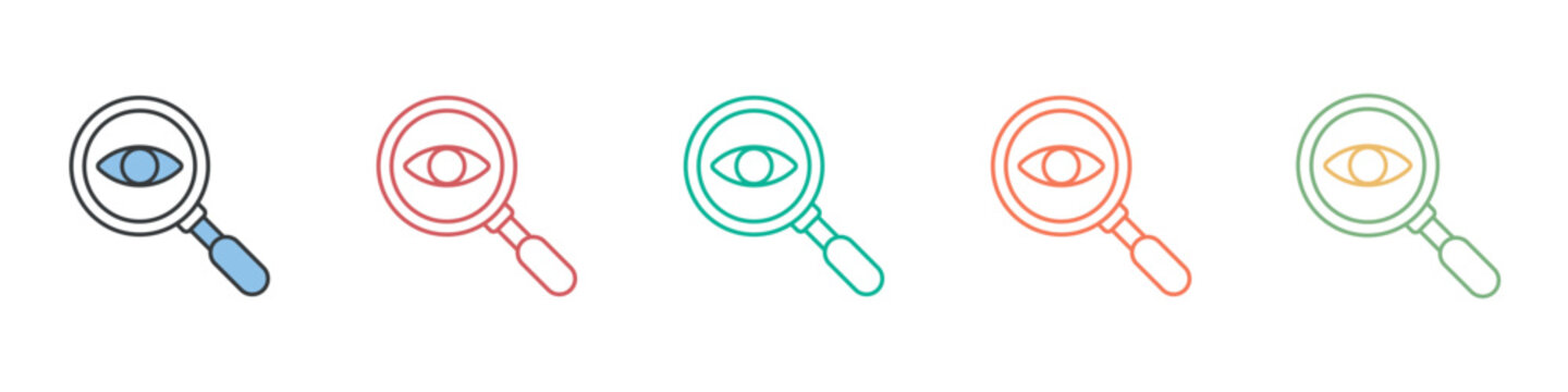 Observation Icon Set Multiple Style Collection 