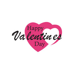 Romantic Love Valentine's Day lettering logo