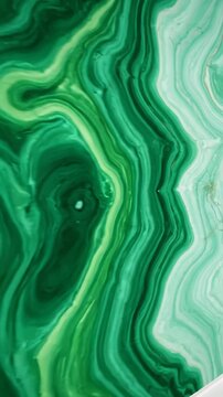 Abstract Green Marble Texture With White Veins Flowing Smoothly