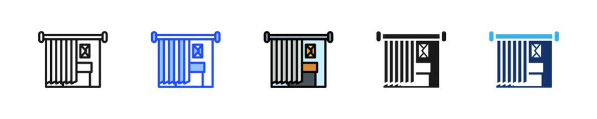 Voting Booth Icon Collection With Multiple Styles