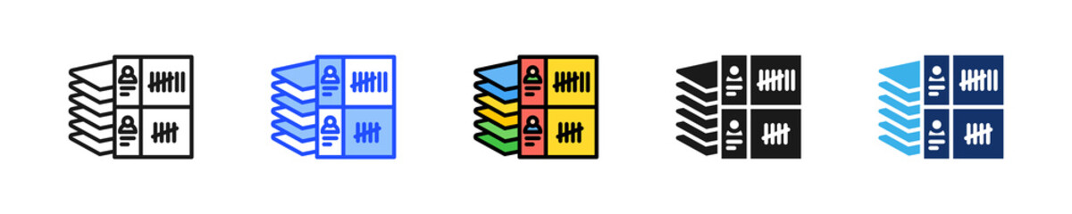 Ballot Count Icon Collection With Multiple Styles