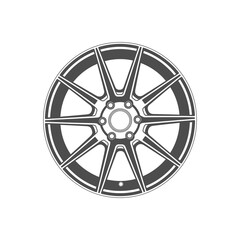 Obraz premium Modern alloy wheel design with seven spokes and sleek finish.