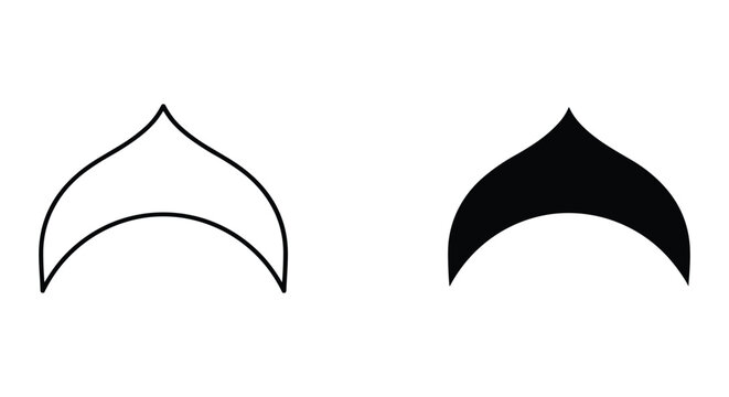 Two Different Mustache Styles Illustration
