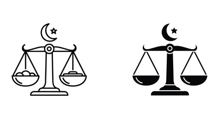 Justice Scales with Crescent Moon Symbols © SHAHRIYAR RASEL