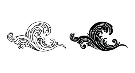 Elegant Swirl Design Elements © SHAHRIYAR RASEL
