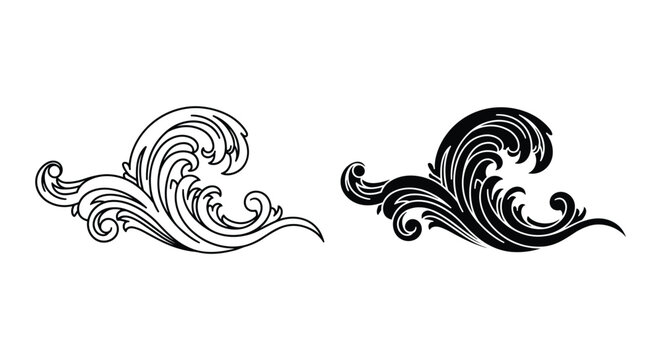 Elegant Swirl Design Elements