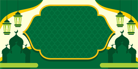 Green Ramadan Islamic Backgro...