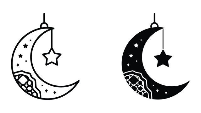 Crescent Moon and Star Tattoo Designs