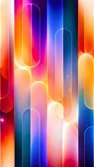 Colorful Vertical Light Tubes Abstract Background
